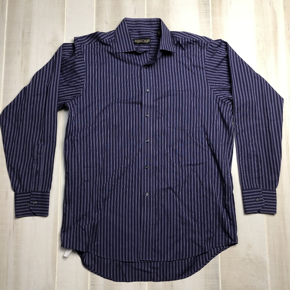 Donald J. Trump Purple Striped Dress Shirt